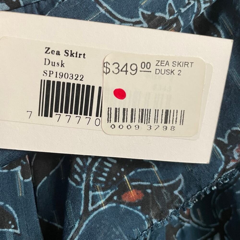 Ulla Johnson Zea Silk Blend Mini Skirt Belted Ruffle Size 2 NWT - Picture 6 of 10